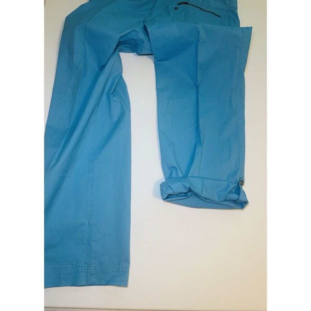 Athleta Convertible Outdoor Hiking Pants Aqua Blue Pockets Women's 14‎ - Picture 10 of 16